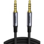 UGREEN 3.5mm Audio Cable Braided 4-Pole Hi-Fi Stereo TRRS Jack Shielded Male to Male AUX Cord Compatible with iPad, Samsung Phones, Tablets, Car Home Stereos, Headphones, Speaker, 3FT
