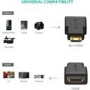 UGREEN Mini HDMI Male To HDMI Female Adapter, Gold Plated Compatible With Smartphones, Camcorder, Tablets and Cameras - Black - Image 2
