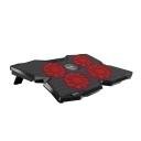 Promate Gaming Laptop Cooling Pad, Ergonomic Up to 17" High-Speed Laptop Cooling Pad with 4 Silent Cooling Fan, Dual USB Port, AirBase-3 Black - Image 5