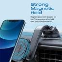 Promate Car Phone Holder, Magnetic Stick-On Dashboard Mobile Mount with 360 Degree Cradle-Free Design, Anti-Slip Grip and Magnetic Ring - Image 3