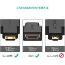 UGREEN Mini HDMI Male To HDMI Female Adapter, Gold Plated Compatible With Smartphones, Camcorder, Tablets and Cameras - Black - Image 4