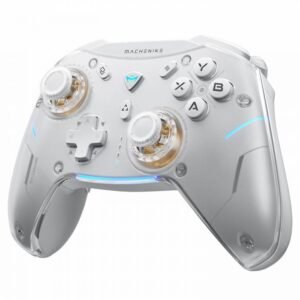 Machenike G5Pro V2 1000HZ Wireless Gaming Controller for NS/PC/iOS/Android, PC Controller With Hot-Swappable Joystick,Optical Triggers,Optical Micro Switches,RGB Backlight - White