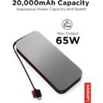 Lenovo Go USB-C Laptop Power Bank (20000 mAh) - 65W - USB-C and USB-A Ports - Fast Charging Portable Power Station with