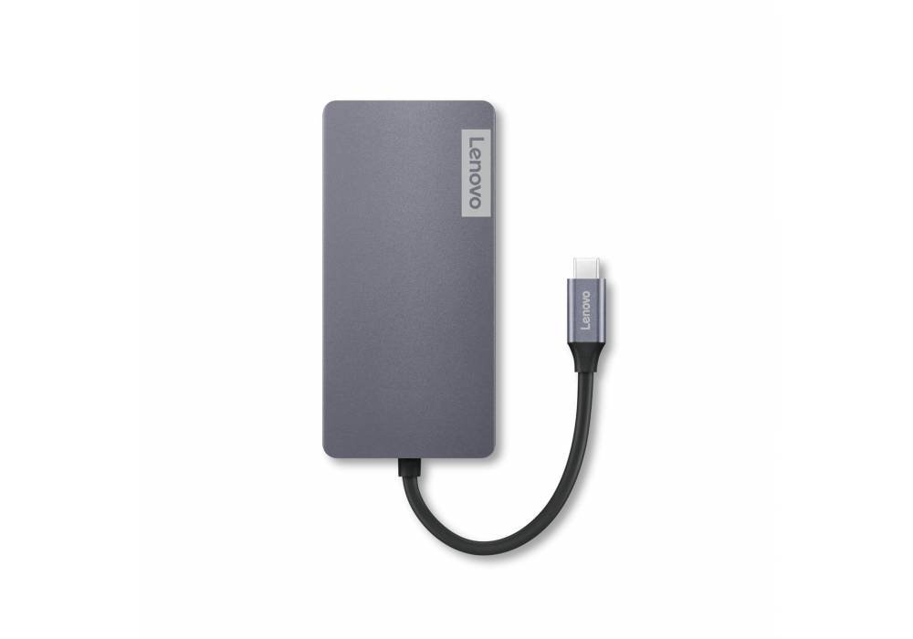 Lenovo 150 USB-C Travel Dock (Charging Host Upto 100W |3 x USB-A 3.0| x HDMI 1.4, 4K @ 30 Hz| 1 x VGA, Up to 1920 x 1080 @ 60 Hz | 1 x Video Output | RJ45 Support |1 Year Warranty| Grey), GX91M73946