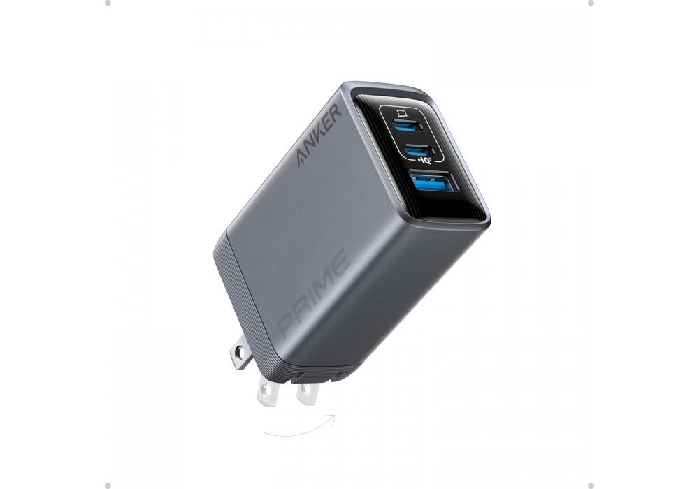 Anker Prime Charger, 100W USB C Charger, 3-Port GaN USB Charger Block, Foldable and Compact for MacBook, iPad, iPhone Series, Galaxy S24/S23, and More / 18 Months Warranty