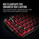 MSI Vigor GK71 Sonic AR Mechanical RGB Gaming Keyboard Sonic Blue Switches With MSI Rest Pad New Technology MSI Sonic Blue Clicky Switches Light & Clicky CLEARCAPS FOR ENHANCED RGB - Image 3