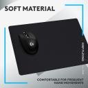 Logitech G240 Cloth Gaming Mouse Pad, Optimized for Gaming Sensors, Moderate Surface Friction, Non-Slip Mouse Mat - Black - Image 2