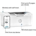 HP Printer LaserJet M111w Printing 20ppm 600 x 600 DPI A4 Wireless Printer, Print, Fast speeds, Easy setup, Mobile printing, Best-for-small teams, Instant Ink eligible - Image 2