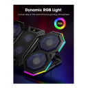 F12 Dazzle Mute Super Cyclone RGB Laptop Cooling Pad, Gaming Laptop Cooling Stand With Dual USB, Six Height-Adjustable Fans, Extra iPad/Phone Stand For 11 to 16" Laptops - Image 3