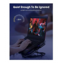 F12 Dazzle Mute Super Cyclone RGB Laptop Cooling Pad, Gaming Laptop Cooling Stand With Dual USB, Six Height-Adjustable Fans, Extra iPad/Phone Stand For 11 to 16" Laptops - Image 4