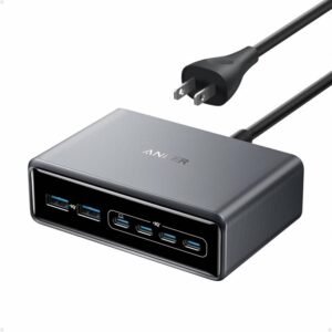 Anker Prime Charger, 200W 6-Port GaN Charging Station, USB-C PD Fast Charging Desktop Charger, Compatible with iPhone, Samsung, MacBook, Dell and More - 18 Months Warranty