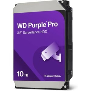 Western Digital 10TB WD Purple Pro Smart Video Surveillance Internal Hard Drive HDD – 7200 RPM, SATA 6 Gb/s, AllFrame AI, 512MB Cache, 3.5" - WD102PURP