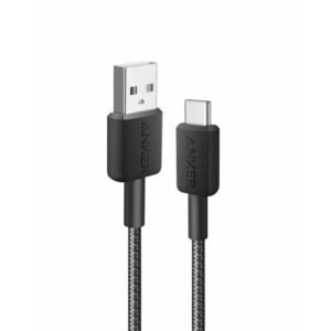 Anker 322 USB-A to USB-C Cable [ 3 ft / 0.9 M MFi Certified] Powerline II for iPhone 15, 15 Pro 14 Pro Max 14, 13 X XS XR 8 Plus, AirPods Pro - Black - 18 Month Warranty