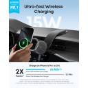 Anker Nano Magnetic Wireless Car Charger, 360° Adjustable Mount Car Charger with Detachable Pad, 15W Qi2 Certified with Alloy Bracket, Fast Charging for iPhone 17/16/15/14/13 Series (Adapter Included) - 18 Months Warranty - Image 2