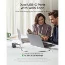 Anker Laptop Charger, 140W MAX 4-Port GaN USB C Charger, Fast Charging Power Adapter, Intuitive Touch Controls, for MacBook, iPhone 17/16 Series, iPad, Pixel, and More (Non-Battery) - 18 Months Warranty - Image 3