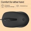 HP 150 Wired Mouse- Elegant Ergonomic Design, 1600 DPI Optical Tracking, USB Plug & Play - Image 4