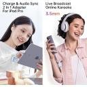 Mcdodo Lightning to 3.5mm Audio Cable+Audio Charger Splitter,2 in 1 iPhone Headphone Digital Audio Adapter Aux Adapter for iPhone - Image 4