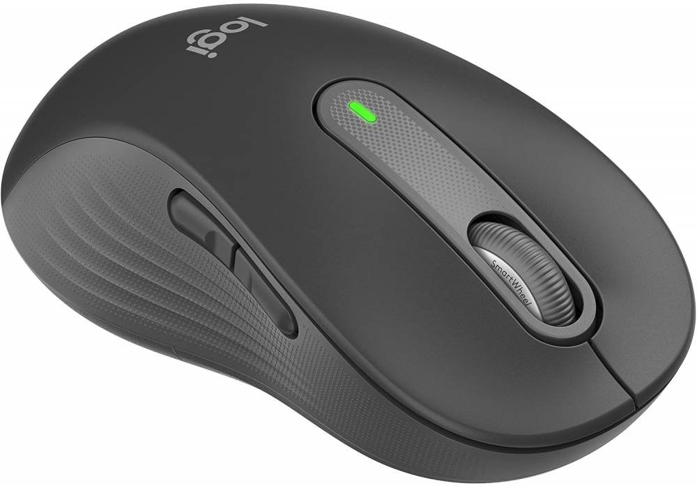 Logitech Left Handed Wireless Mouse Signature M650 L Full Size - 2 Year Battery, Silent Clicks, Customizable Buttons, Bluetooth, PC/Mac/Chromebook - Graphite, Large