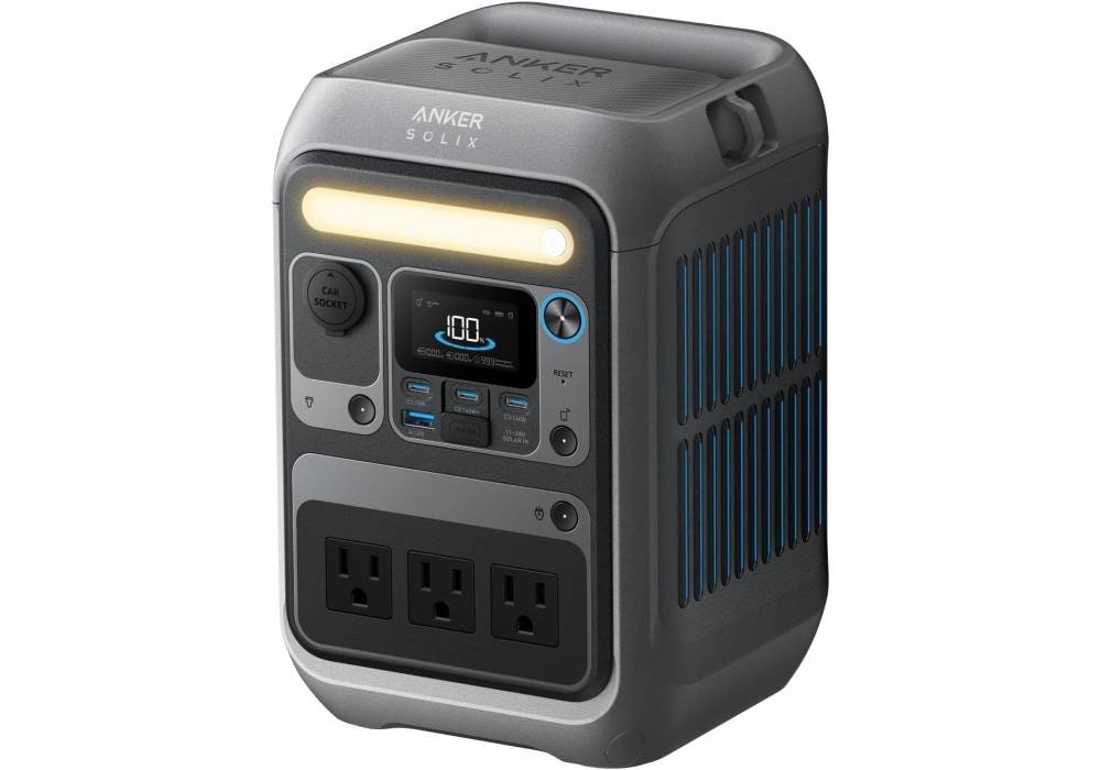 Anker Portable Power Station SOLIX C300, 288Wh LiFePO4 Battery, 300W (600W Surge) Solar Generator, 140W Two-Way Fast Charging, for Outdoor Camping, Traveling, and Emergencies (Solar Panel Optional) 18 Month Warranty