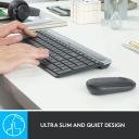 Logitech MK470 Slim Wireless Keyboard and Mouse Combo - Modern Compact Layout, Ultra Quiet, 2.4 GHz USB - Graphite - Image 4