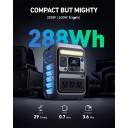 Anker Portable Power Station SOLIX C300, 288Wh LiFePO4 Battery, 300W (600W Surge) Solar Generator, 140W Two-Way Fast Charging, for Outdoor Camping, Traveling, and Emergencies (Solar Panel Optional) 18 Month Warranty - Image 3