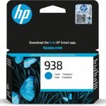 HP|HP 938 Cyan Original Ink Cartridge|Cyan|800 pages|HP OfficeJet Pro 9120, 9123, 9130, 9120b, 9130b, 9720, 9730, 9110b|4S6X5PE