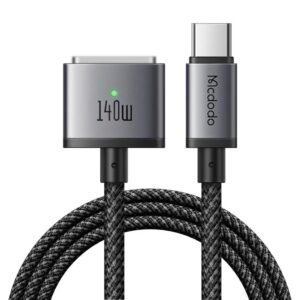 Mcdodo 140W USB-C to Magnetic 3 Cable,Compatible with MacBook Pro 2021 M1 Pro & Max Chip 14" 16",MacBook Air 2022 M2,MacBook Pro 2023 M2 Pro & Max Chip 14" 16", Safe 3 Cable for MacBook - 6.6ft