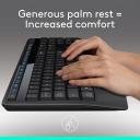 Logitech MK345 Wireless Combo Full-Sized Keyboard with Palm Rest and Comfortable Right-Handed Mouse, 2.4 GHz Wireless USB Receiver, Compatible with PC, Laptop,Black - Image 2