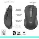 Logitech Left Handed Wireless Mouse Signature M650 L Full Size - 2 Year Battery, Silent Clicks, Customizable Buttons, Bluetooth, PC/Mac/Chromebook - Graphite, Large - Image 2