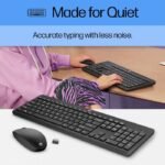 HP 230 Wireless Mouse and Keyboard Combo - 2.4GHz Wireless Connection - Long Battery Life - Durable & Low-Noise Design - Windows & Mac OS - Adjustable 1600 DPI - Numeric Keypad
