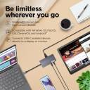 Lenovo 150 USB-C Travel Dock (Charging Host Upto 100W |3 x USB-A 3.0| x HDMI 1.4, 4K @ 30 Hz| 1 x VGA, Up to 1920 x 1080 @ 60 Hz | 1 x Video Output | RJ45 Support |1 Year Warranty| Grey), GX91M73946 - Image 5