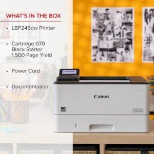Canon i-SENSYS LBP246dw 1200 x 1200 DPI A4 (black, normal quality, A4/US Letter)  40 ppm, Duplex printing. wireless & Network, Display: LED. Wi-Fi - 3 Year Warranty