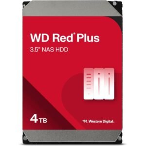 Western Digital 4TB WD Red Plus NAS Internal Hard Drive HDD - 5400 RPM, SATA 6 Gb/s, CMR, 256 MB Cache, 3.5" -WD40EFPX