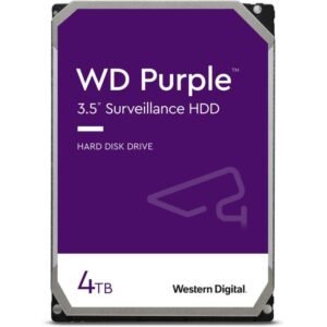 Internal WD Purple 4TB Hard Drive HDD - SATA 6 Gb/s, 64 MB Cache, 3.5"