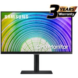 Samsung S6 (A600) 27" 2K QHD IPS Flat Business Monitor, 75HZ, 5MS,10 Bit, HDR10, 99% SRGB, FreeSync w/ Ultrathin Bezel Display & Adjustable Stand