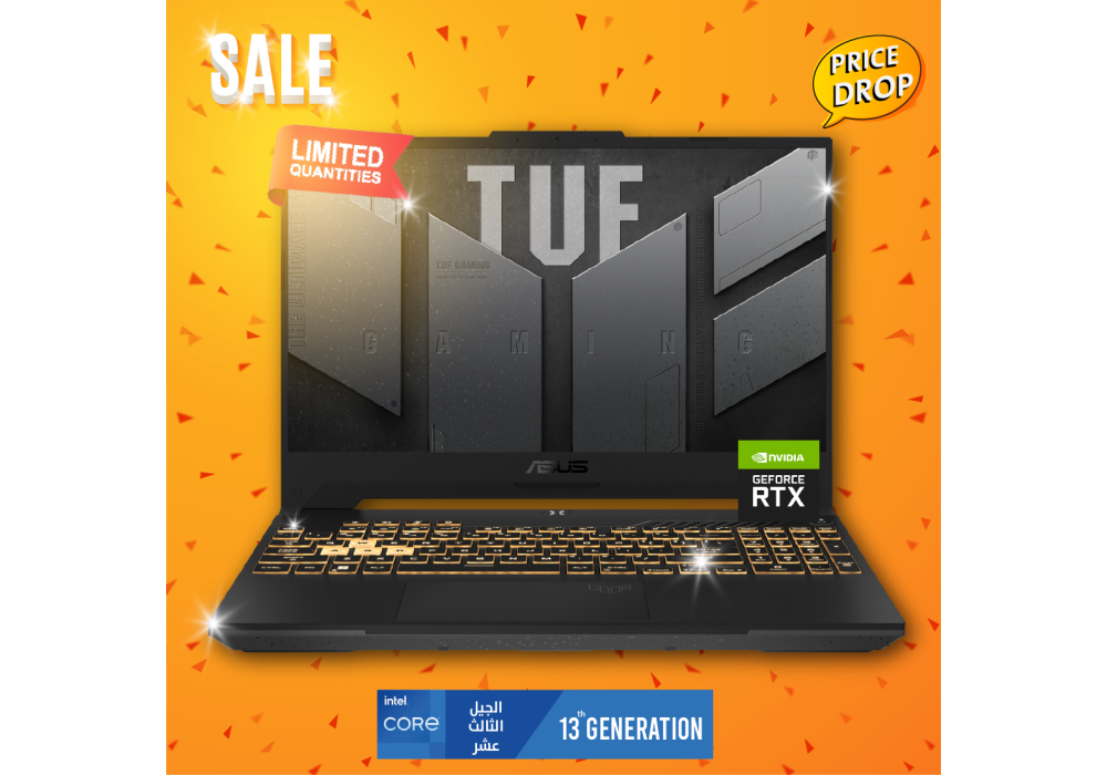 NEW Laptop ASUS TUF Gaming F15 , Intel i7-13700H 13 Gen, RTX 4060 8GB, RAM 16GB, 512GB SSD, 15.6 FHD IPS 144Hz, Mecha Gray