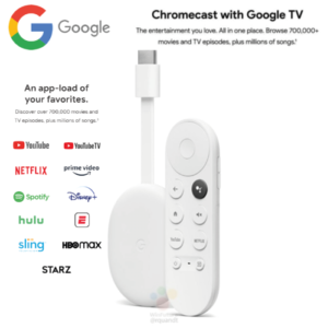 Chromecast with Google TV (HD) - Streaming Stick Entertainment on Your TV with Voice Search - Watch Movies, Shows, and Live TV in 1080p HD - Snow