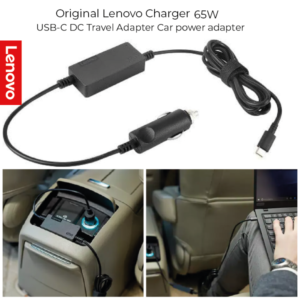 Original Lenovo Charger 65W USB-C DC Travel Adapter Car power adapter - DC 12 / 24 V - 65 Watt - for Tablet 10, ThinkPad 11, A485, L380 Yoga, X1 Carbon