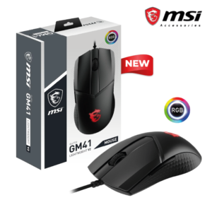 MSI CLUTCH GM41 Lightweight V2 Gaming USB RGB Adjustable up to 16000 DPI Desktop Laptop Gaming Mouse