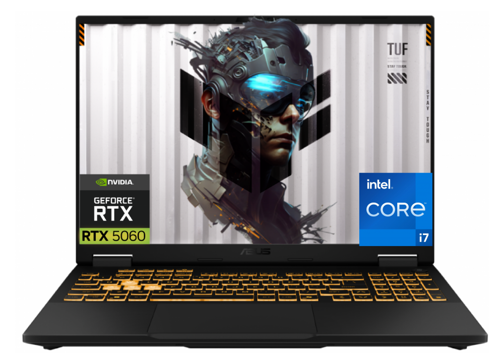 NEW 2025 Laptop ASUS TUF Gaming F16 14th Gen Intel Core i7 14650HX Processor 5.2 GHz NVIDIA® GeForce RTX™ 5060 Laptop GPU 8GB GDDR7 16-inch FHD+ 165Hz IPS-level - Jaeger Gray