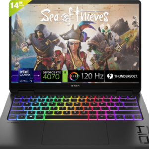 Laptop HP OMEN Transcend Gaming Light-Wight Laptop 14-fb0000ne Intel Core™ Ultra 9 185H Ai Boost NVIDIA GeForce RTX 4070 8GB GPU 14" 3K (2880 x 1800), OLED 120Hz - Black