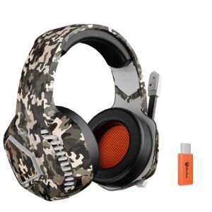 Meetion BTH014 Surround Sound 2.4G Wireless Bluetooth & Wired Gaming Headset -Yellow