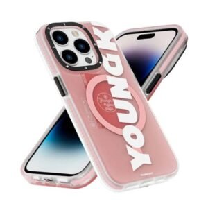 YoungKit colorful series Soft Matte Texture Magsafe -  IPhone 15 Pro Max Cover - Blur Pink