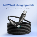 Joyroom fast charging / data cable USB Type C - USB Type C PD 240W 1.2m black / 1 Year Warranty - Image 2
