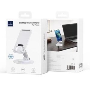 Wiwu Desktop Rotation Stand ZM109 for phones that can be folded 360-degree rotation, unlimited angle - 18 Months Warranty