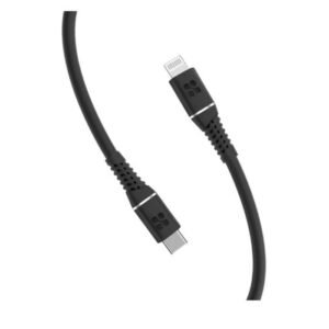 Promate Type-C to Lightning Cable 1.2m, Apple MFi Certified 20W Power Delivery Fast Charging Silicone Lightning Cable with 480 Mbps Data Sync and 3A Power