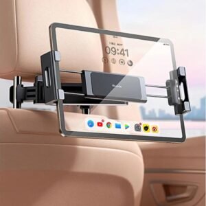 Mcdodo CM-4320 Car Headrest Mount for Tablet and Phone for car headrest and design with mechanical switch can hold tablet tightly connection for 360-degree rotation