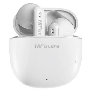 HiFuture ColorBuds2 15hours Play time, Type C, Bluetooth5.3, IPX5, Touch Control , 10MM Driver, Soft Bass, Comfort Fit, Colorful option - White