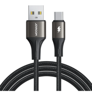 JOYROOM SA25-AC3 3A USB to USB-C/Type-C Fast Charge Data Cable, Length:1.2m(White)