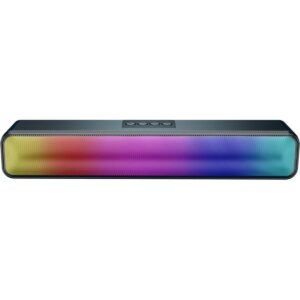 RGB USB Bluetooth Desktop Computer Speakers Stereo Sound Bar 3.5mm Jack For PC